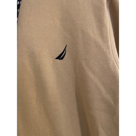 Nautica tan and white hoodie size small - Picture 3 of 8